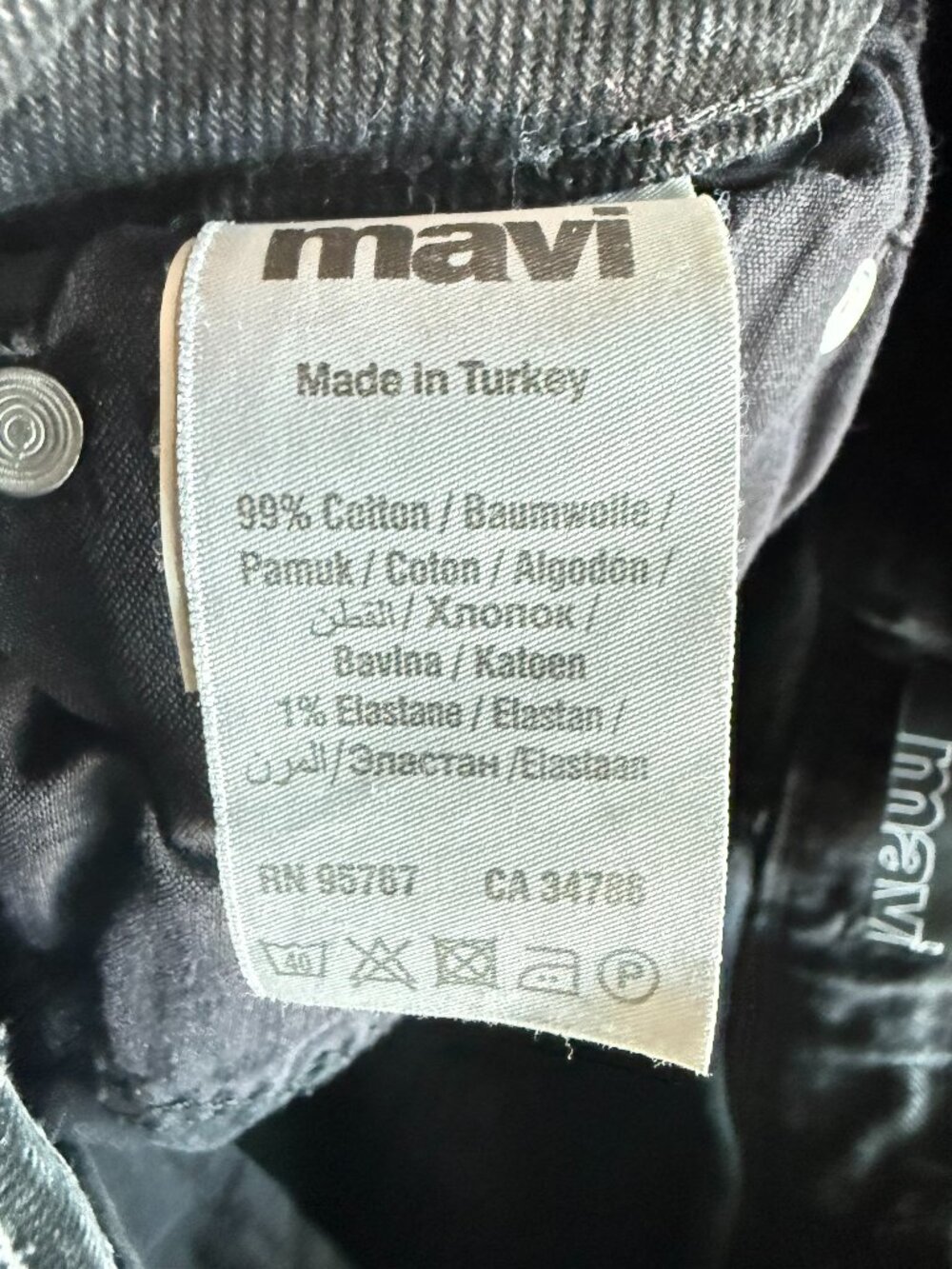 Mavi Star High-Rise Mom Jeans – Black Wash – Size 27 - Picture 5 of 6